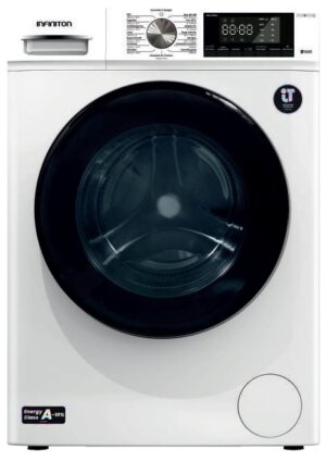 LAVADORA INFINITON WMS14BAL BLANCA 10KG 1400RPM FUNCION VAPOR CLASE A-10% 15 PROGRAMAS DISPLAY LED CONTROL ELECTRONICO INVER