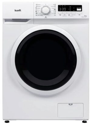 LAVADORA KUNFT KWM8811 10KG 1400RPM BLANCA CLASE A INVERTER VAPOR PANTALLA LED MOTOR INVERTER 15 PROGRAMAS